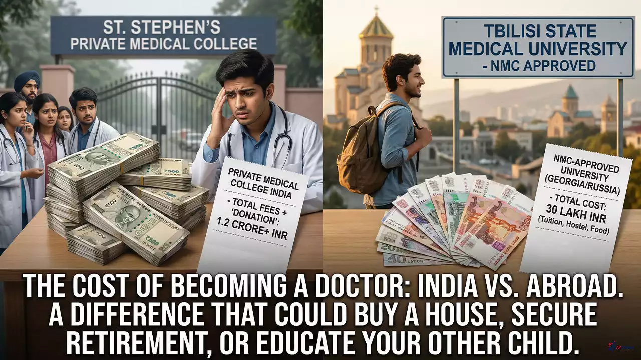 Affordable MBBS abroad fees compared to Indian private medical colleges