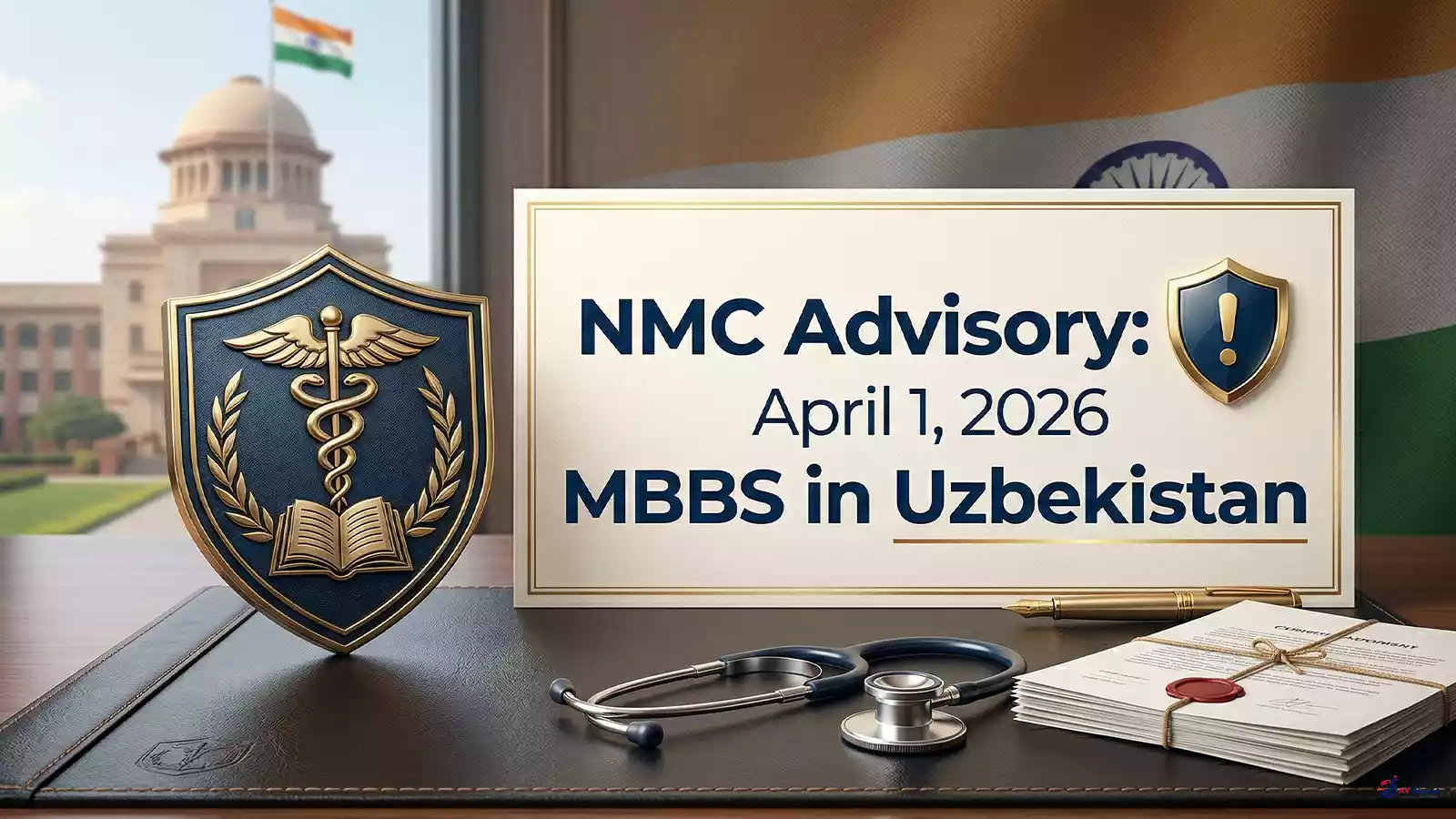 NMC advisory dated April 1 2026 warning Indian students against MBBS admissions in certain Uzbekistan medical universities